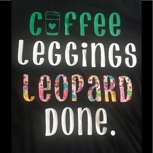 Coffee Leggings Leopard shirt